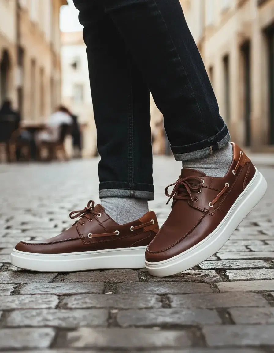 Zapatillas Top Sider de Cuero Legítimo – Ultra Cómodas | YVERZEN