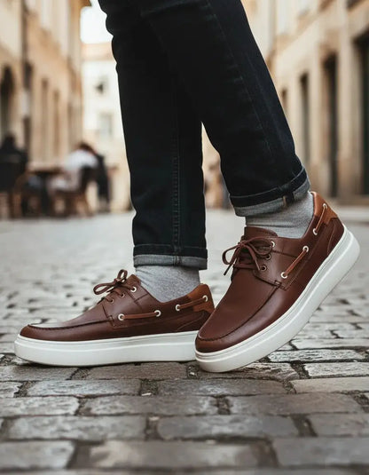 Zapatillas Top Sider de Cuero Legítimo – Ultra Cómodas | YVERZEN